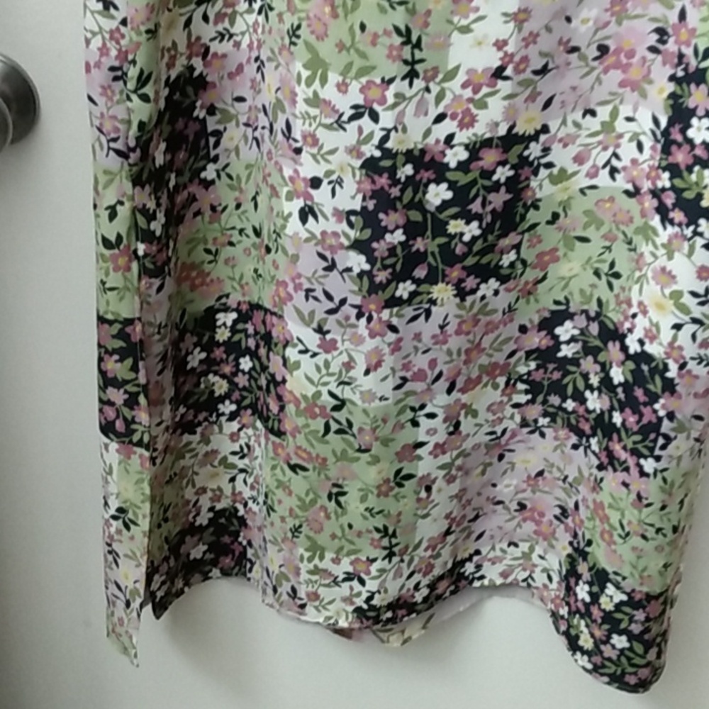 Patchwork dress size 10 petite, sleeveless, lined with a lilac floral pattern - Picture 8 of 12